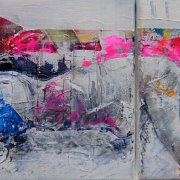 Meerjungfrau Diptychon 20X50 Acryl auf Leinwand.JPG