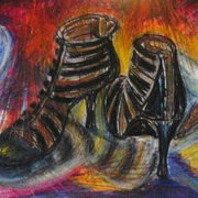 Schuhe II  46X118 Pastellkreiden.JPG