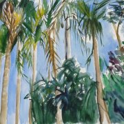 Jardim Botanico Rio de Janeiro 38cm x 57 cm Aquarell auf Papier
