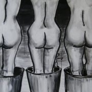 wett 70x100 Acryl auf Leinwand