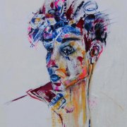 Portrait nach Schiele III 48x36 Acryl auf Leinwand.JPG