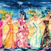 Sechs on the beach 50X70 Acryl auf Leinwand.JPG