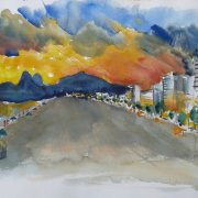 Ipanema 38cm x 57cm Aquarell auf Papier