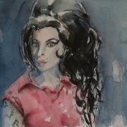Amy Aquarell auf Papier