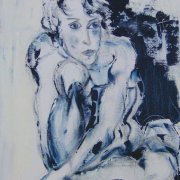 Portrait nach Schiele II 48x36 Acryl auf Leinwand.JPG